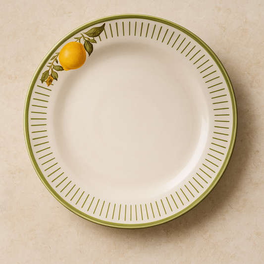 Prato de Cerâmica Fundo Bio Lemon 22,5x05 cm