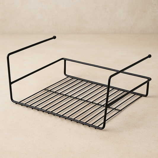 Organizador de Aço Multiuso para Armário – Preto Fosco 29x35 cm