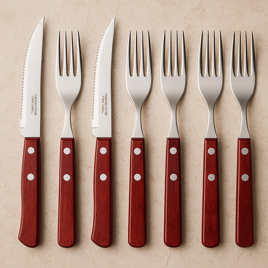 Jogo de Talheres Polywood para Churrasco 12 Peças