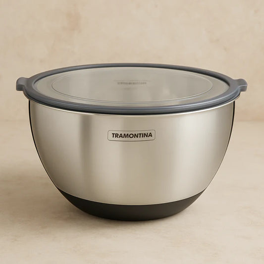 Bowl de Inox Cucina com Tampa 1,5 Litros
