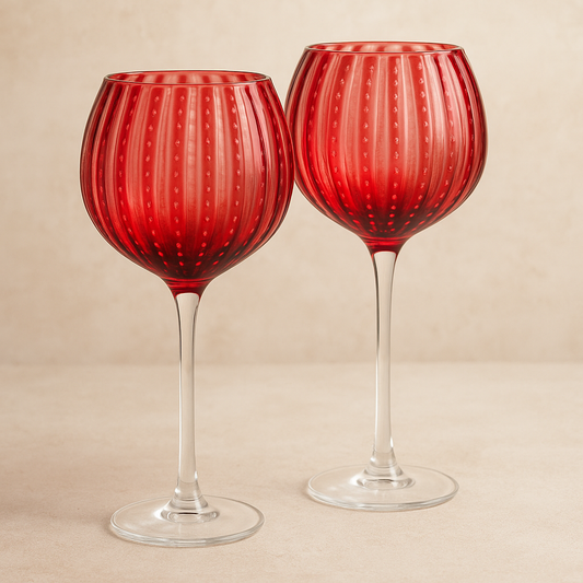 Jogo de Taças de Vidro Orquídea para Vinho 450 ml 2 Peças
