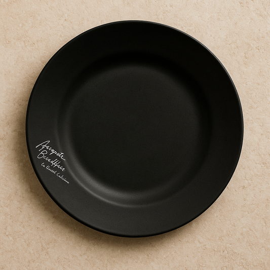 Prato de Porcelana de Sobremesa Manhattan Preto 20 cm