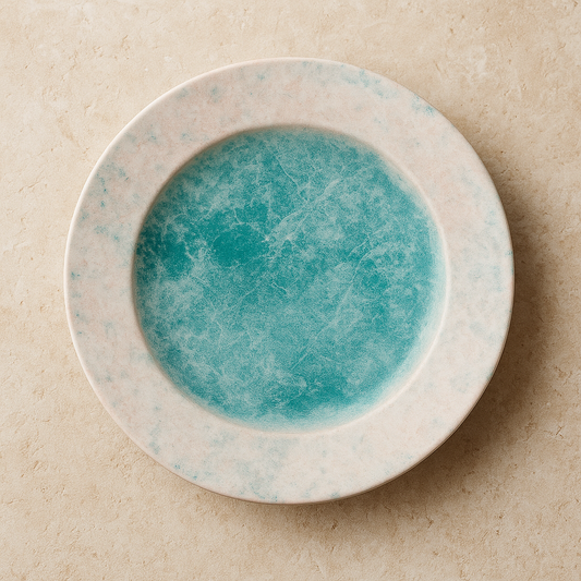 Prato de Porcelana Fundo Fluorita Azul 23 cm