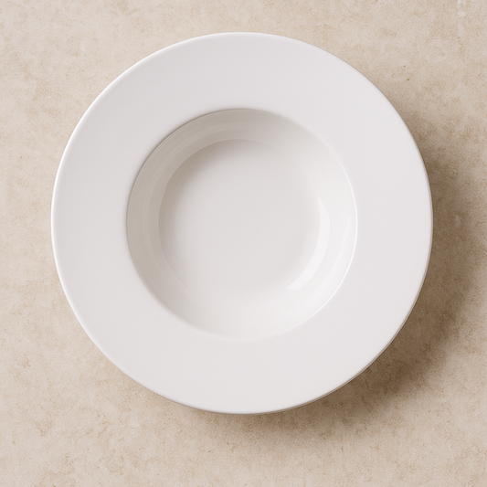 Prato de Porcelana para Massa Paola Branco 27 cm