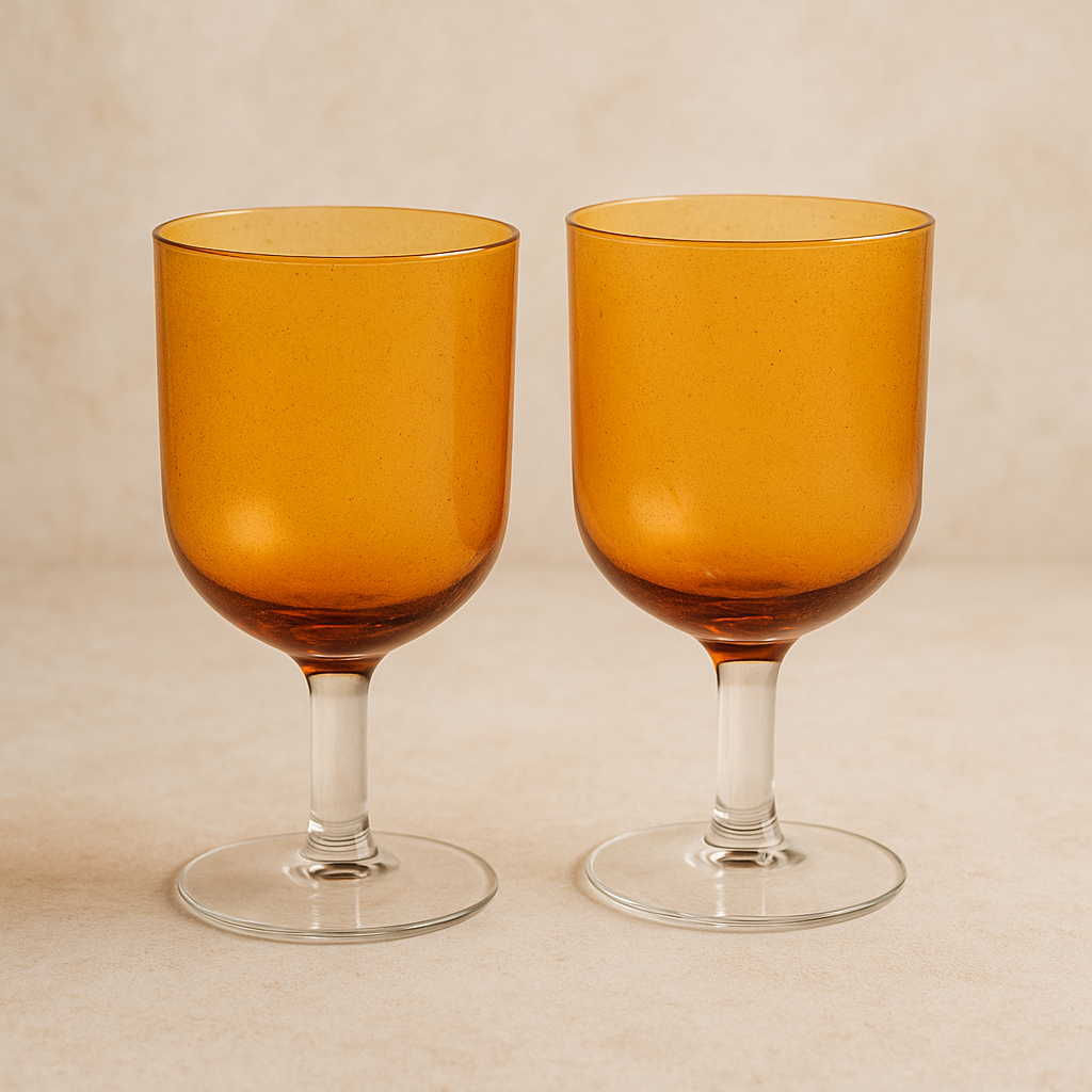 Jogo de Taças de Vidro Boreal Âmbar 400ml 2 Peças
