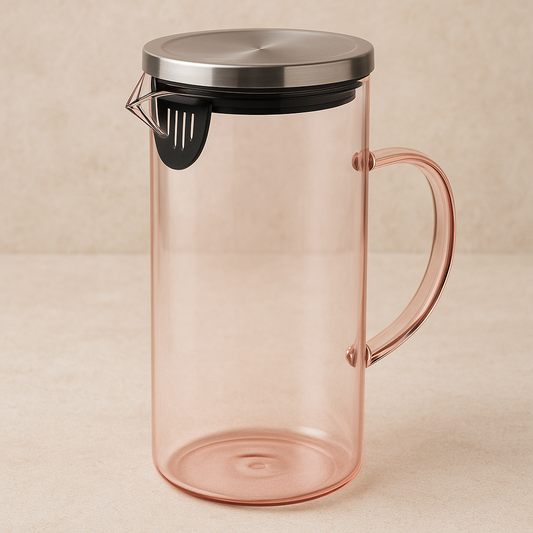 Jarra de Vidro Borossilicato Ágata Rosa 1.8L