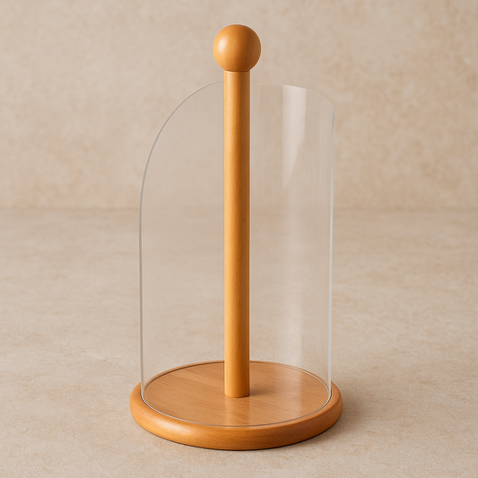 Porta Papel Toalha de Bambu com Suporte 14x30 cm – Paramount