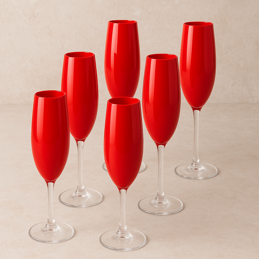 Jogo de Taças de Cristal Bohemia Gastro Champanhe