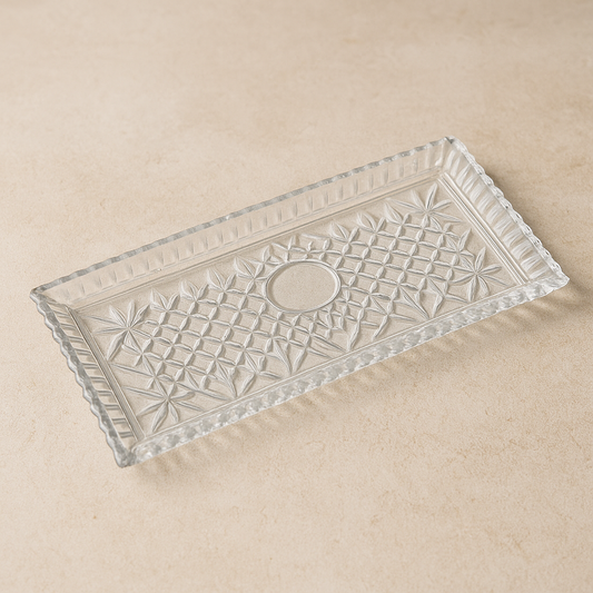 Travessa de Cristal Chumbo Lys 34x17 cm