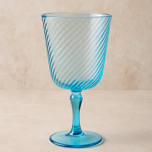 Taça de Acrílico Azul Aspiral 460ml
