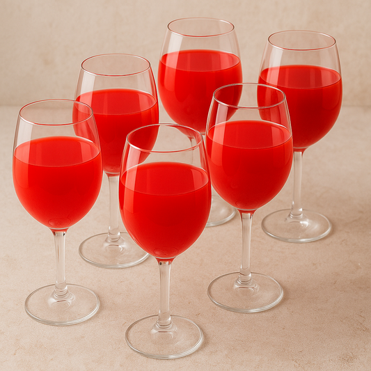 Jogo de Taças Cristal Bohemia Gastro Vermelha 580ml