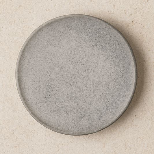 Prato de Cerâmica de Sobremesa Coup Concrete Cinza 21 cm