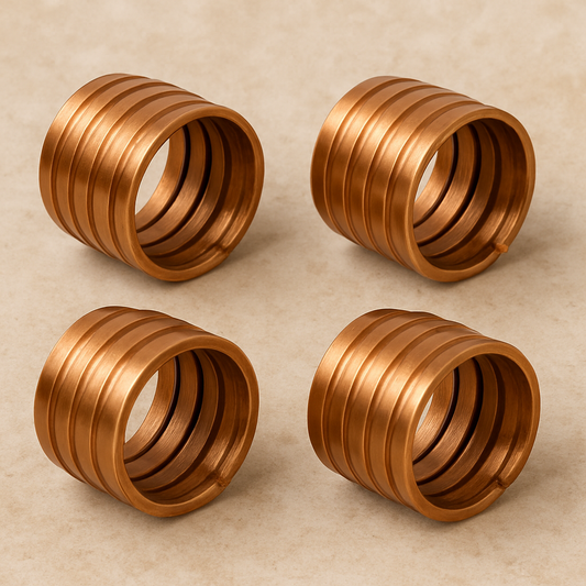 Argolas para Guardanapo de Ferro Argos Ouro Velho – 04 peças