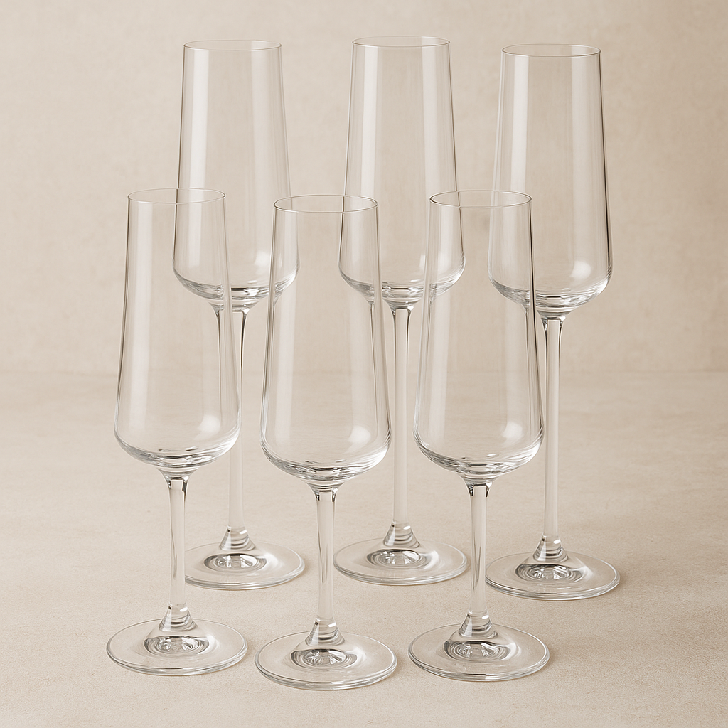 Jogo de taças de cristal Xtra para champanhe 210 ml 06 peças