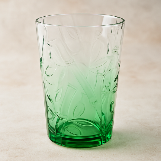 Copo Longo em Acrílico Bambu Verde 420ml