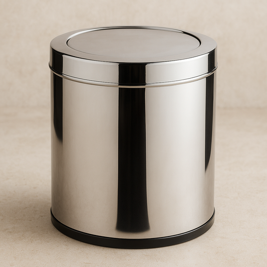 Lixeira de Inox Basculhante Redonda – 5 Litros