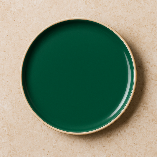 Prato de Cerâmica de Sobremesa Vivant Verde 21 cm