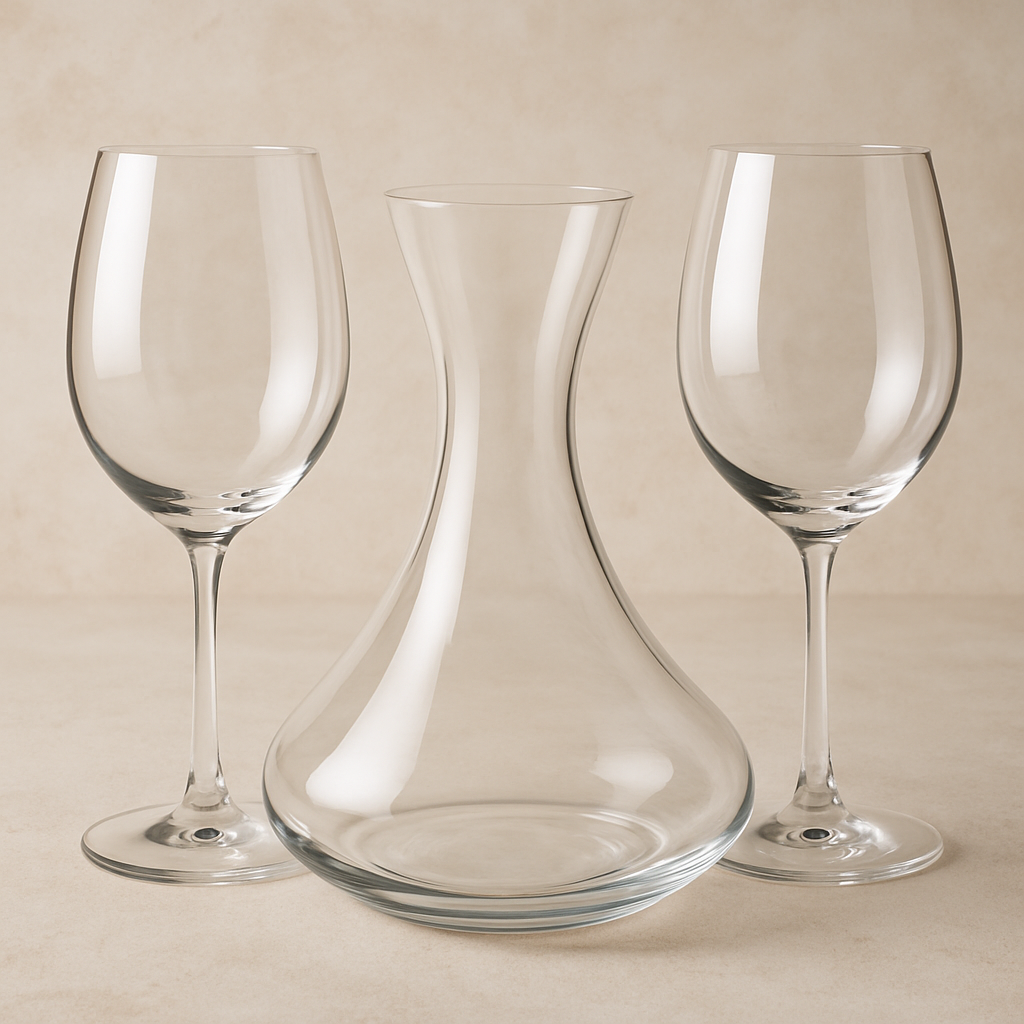 Jogo de Decanter de Cristal 1,5L com 2 Taças de 450ml – Full Fit