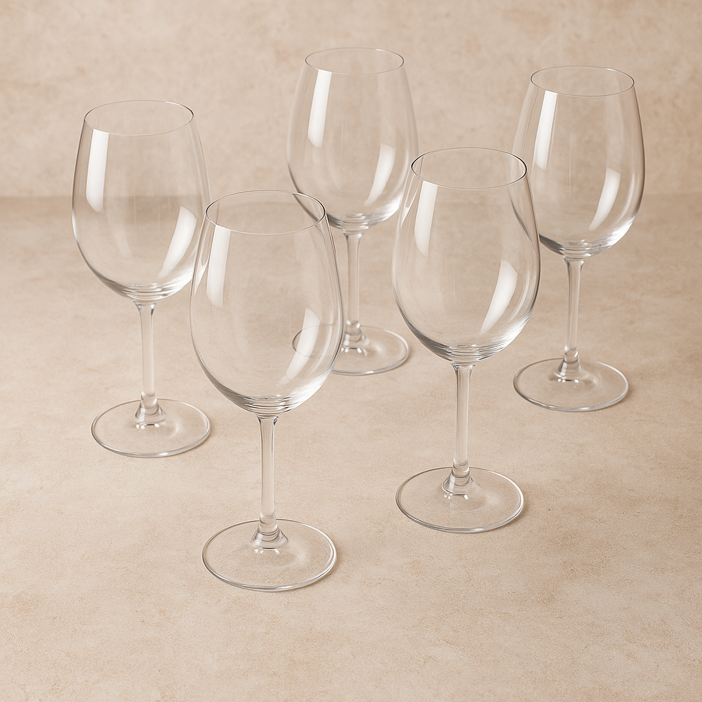 Jogo de Taças de Cristal Bohemia Colibri para Vinho 580 ml – 6 Peças