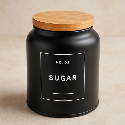 Pote de Metal Sense Sugar Preto 11x14 cm – OU