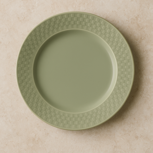Prato de sobremesa cerâmica Botânica verde 19 cm