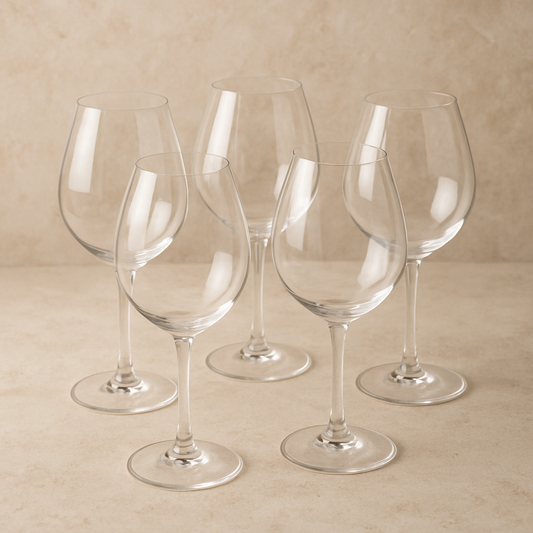 Jogo de Taças de Cristal Bohemia Bordeaux 650 ml 6 Peças